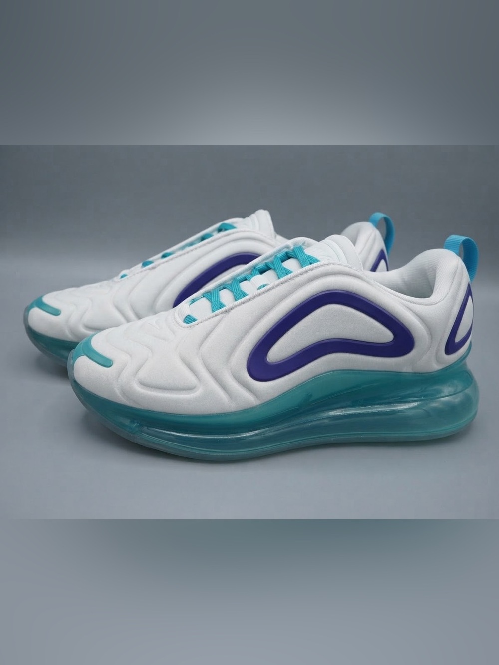 Nike Air Max 720 White Purple Spirit Teal Running Shoes Women's Size 5-5.5